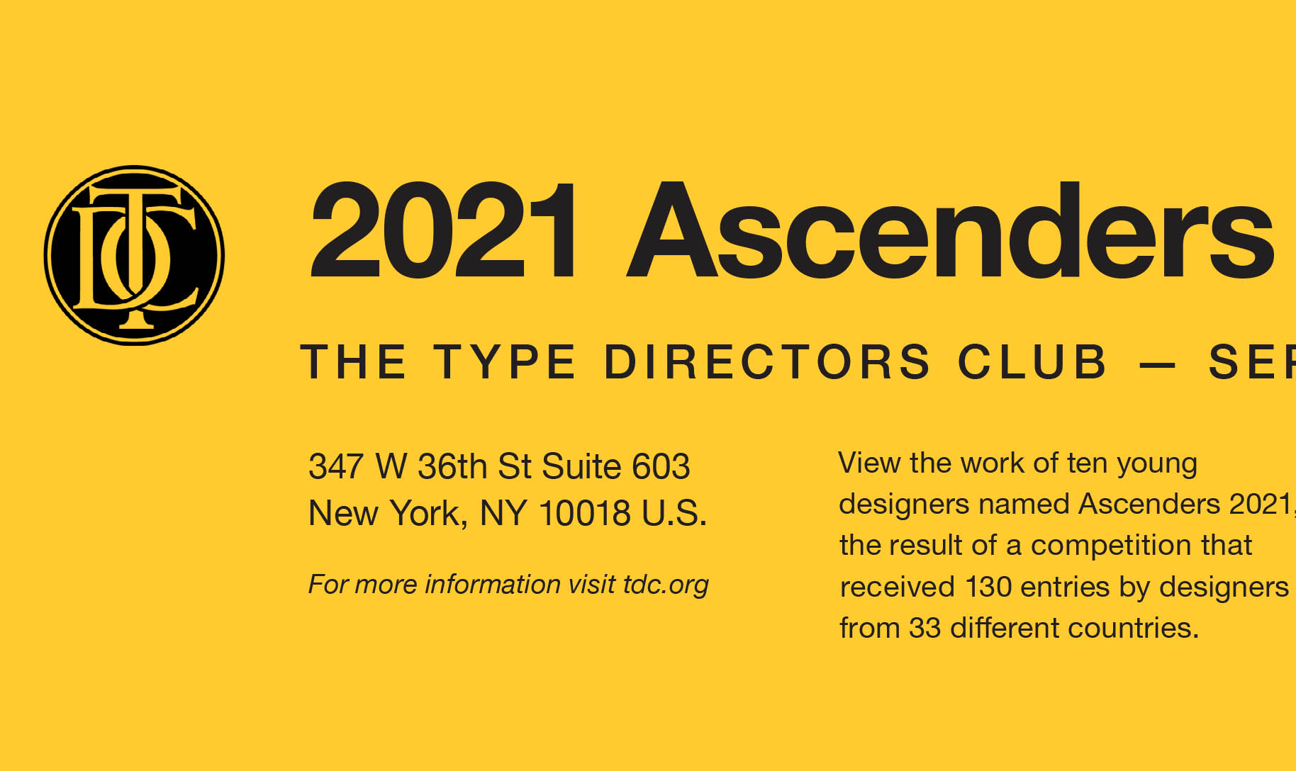 TDC Opens Call For 2023 Global Ascenders Competition - The Type Directors  Club